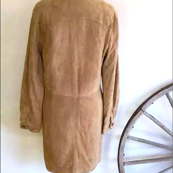RALPH LAUREN Western Equestrian Glove Soft Suede Leather Coat Dress 8 RARE NWT!! - Picture 3 of 13